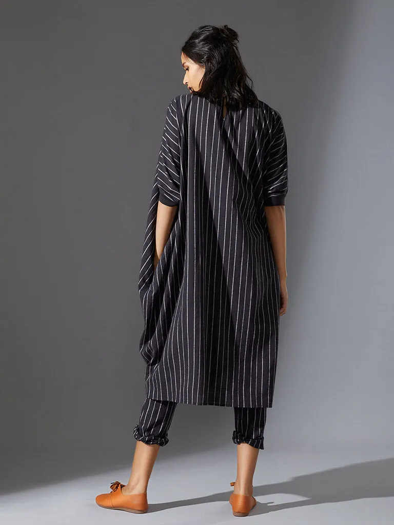 Cowl Tunic With Ribbed Collar
