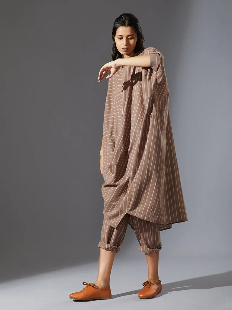 Cowl Tunic With Ribbed Collar