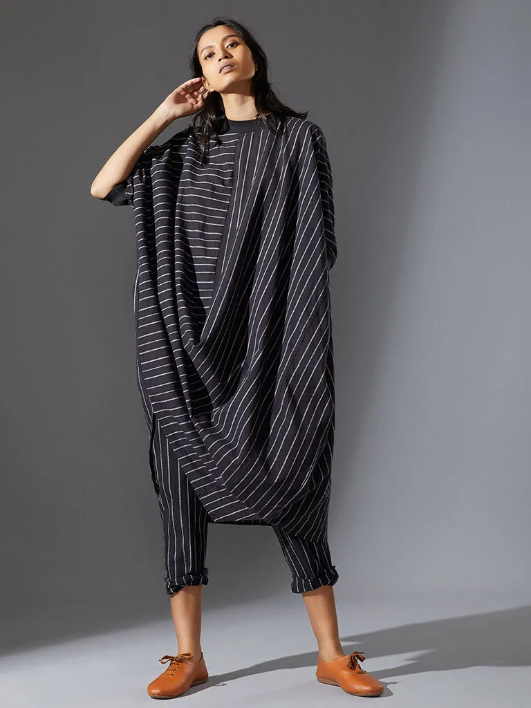 Cowl Tunic With Ribbed Collar