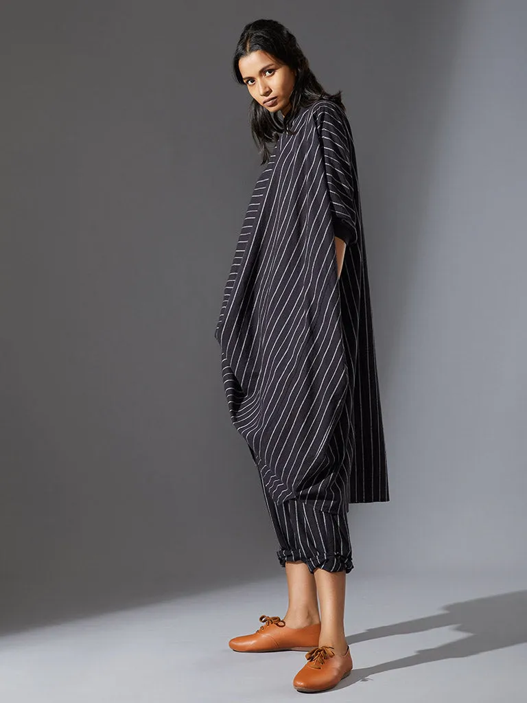 Cowl Tunic With Ribbed Collar
