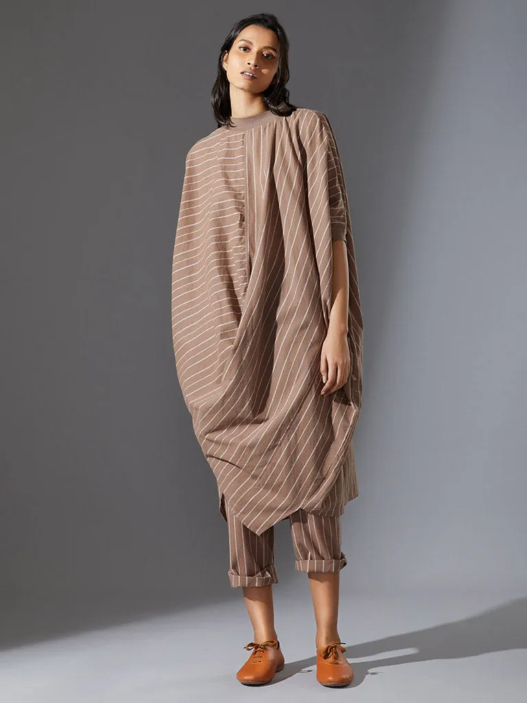Cowl Tunic With Ribbed Collar
