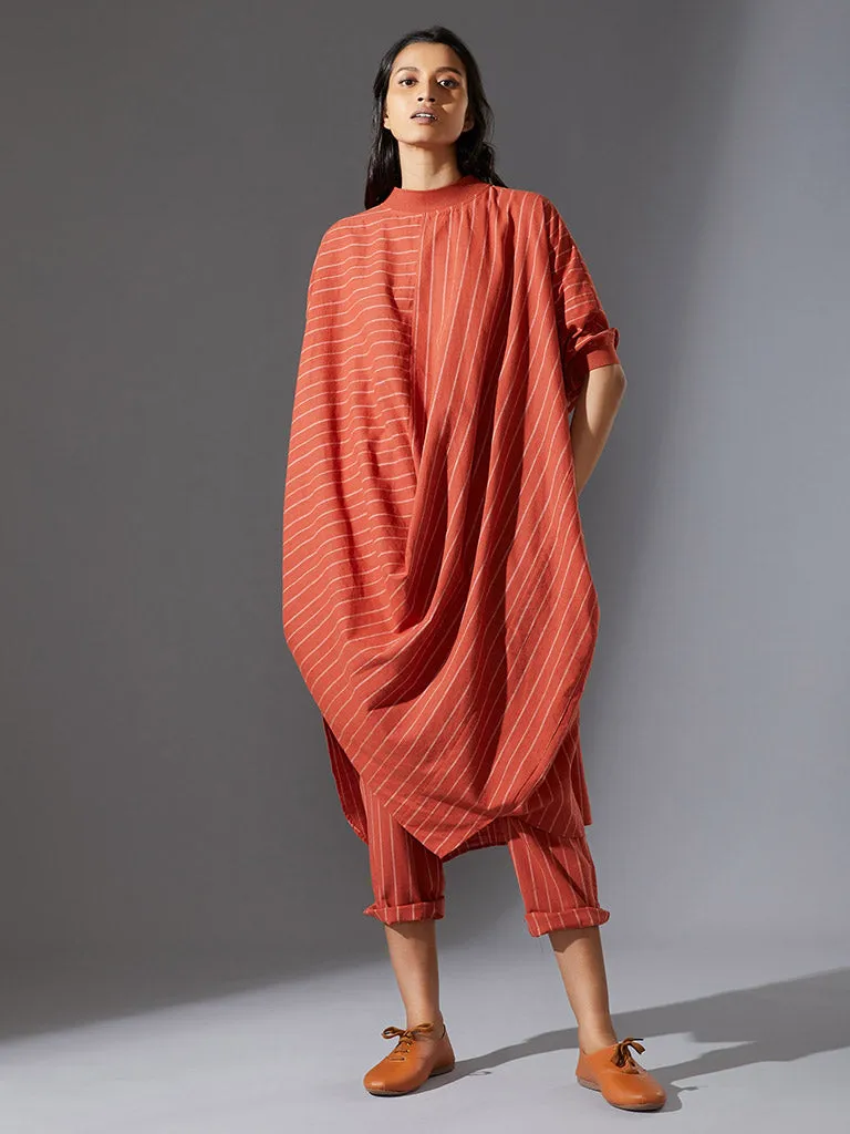 Cowl Tunic With Ribbed Collar