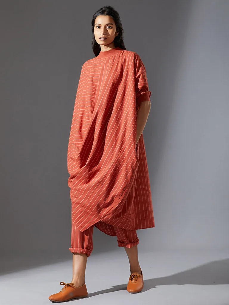 Cowl Tunic With Ribbed Collar