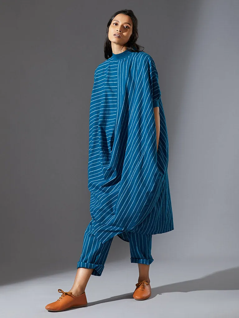 Cowl Tunic With Ribbed Collar