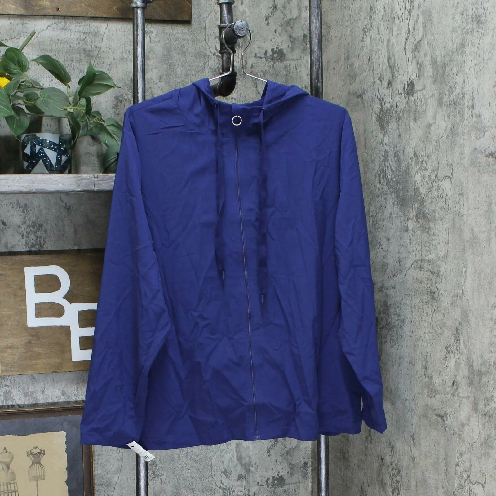 Cuddl Duds Plus Size Lightweight Stretch Woven Zip-Up Hoodie Jacket