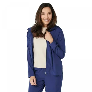Cuddl Duds Plus Size Lightweight Stretch Woven Zip-Up Hoodie Jacket