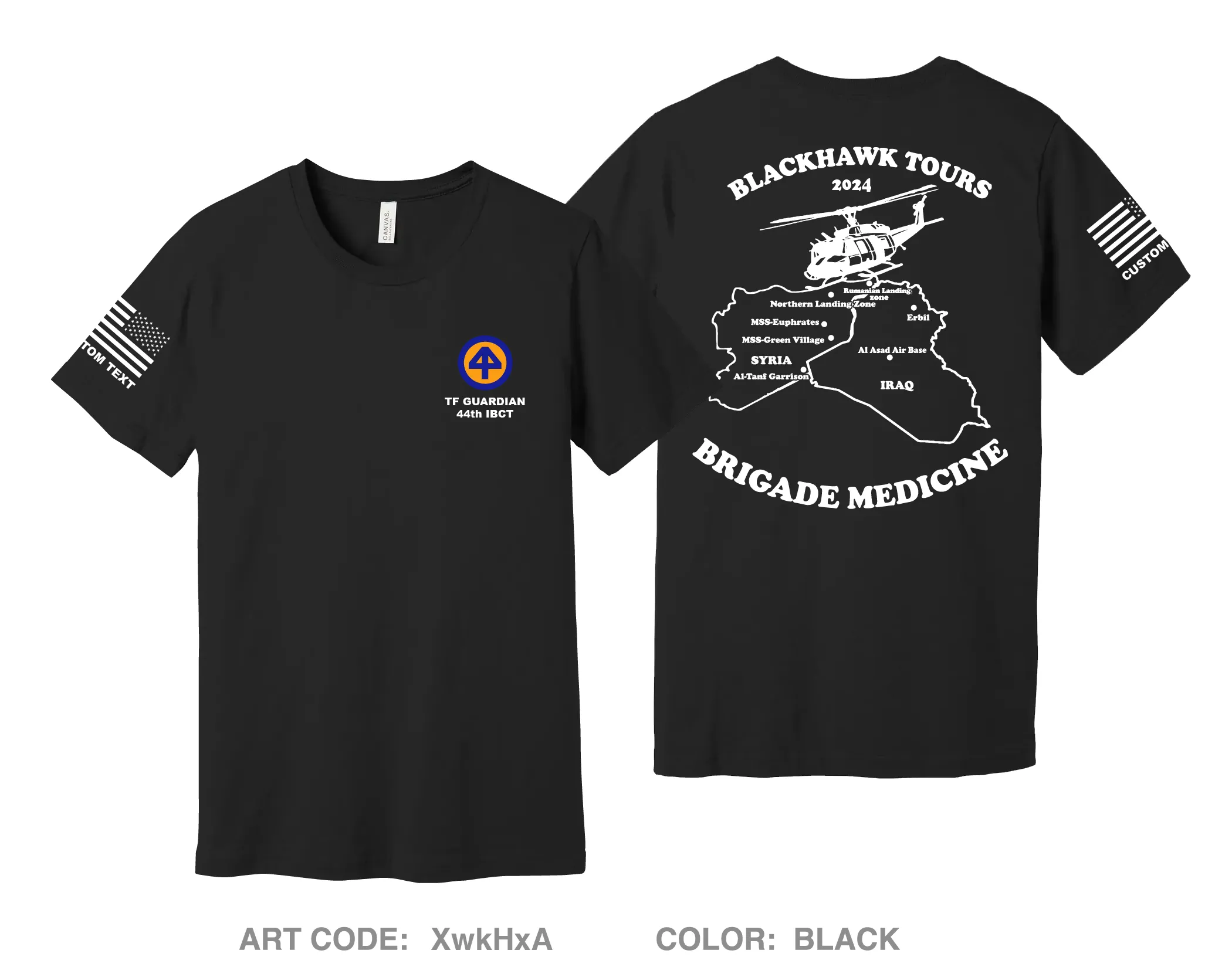 CUSTOM HHC 44Th IBCT (Medical Section) Comfort Unisex Cotton SS Tee - XwkHxA