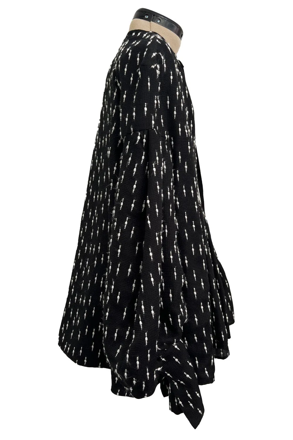 Documented Fall 2017 Rosie Assoulin Runway Black & White Wool & Silk Swash Buckler Top