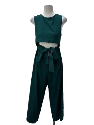 Emerald Green Roundneck Sleeveless Jumpsuit