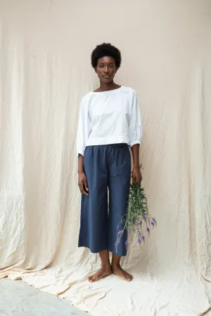 Evora-Jane Organic Cotton Trouser in Midnight