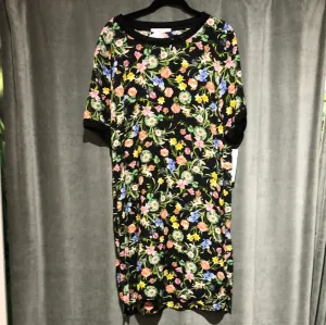 Gerard Darel Black Floral Short sleeve "GENNA" Shirt Dress