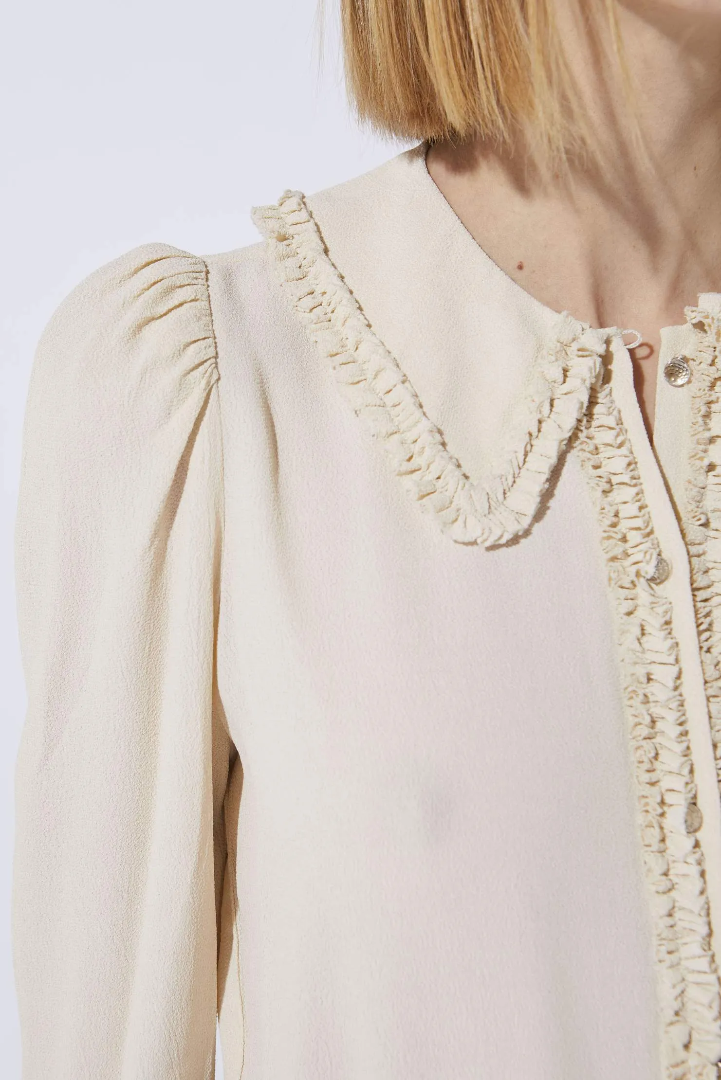 GIN CHAMPAGNE SILK BLOUSE