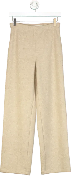 Goelia Beige Wide Leg Trousers UK 8
