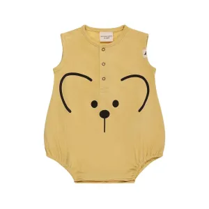 GOTS certified yellow mouse organic cotton bubble romper by Turtledove London (up to 24 months)