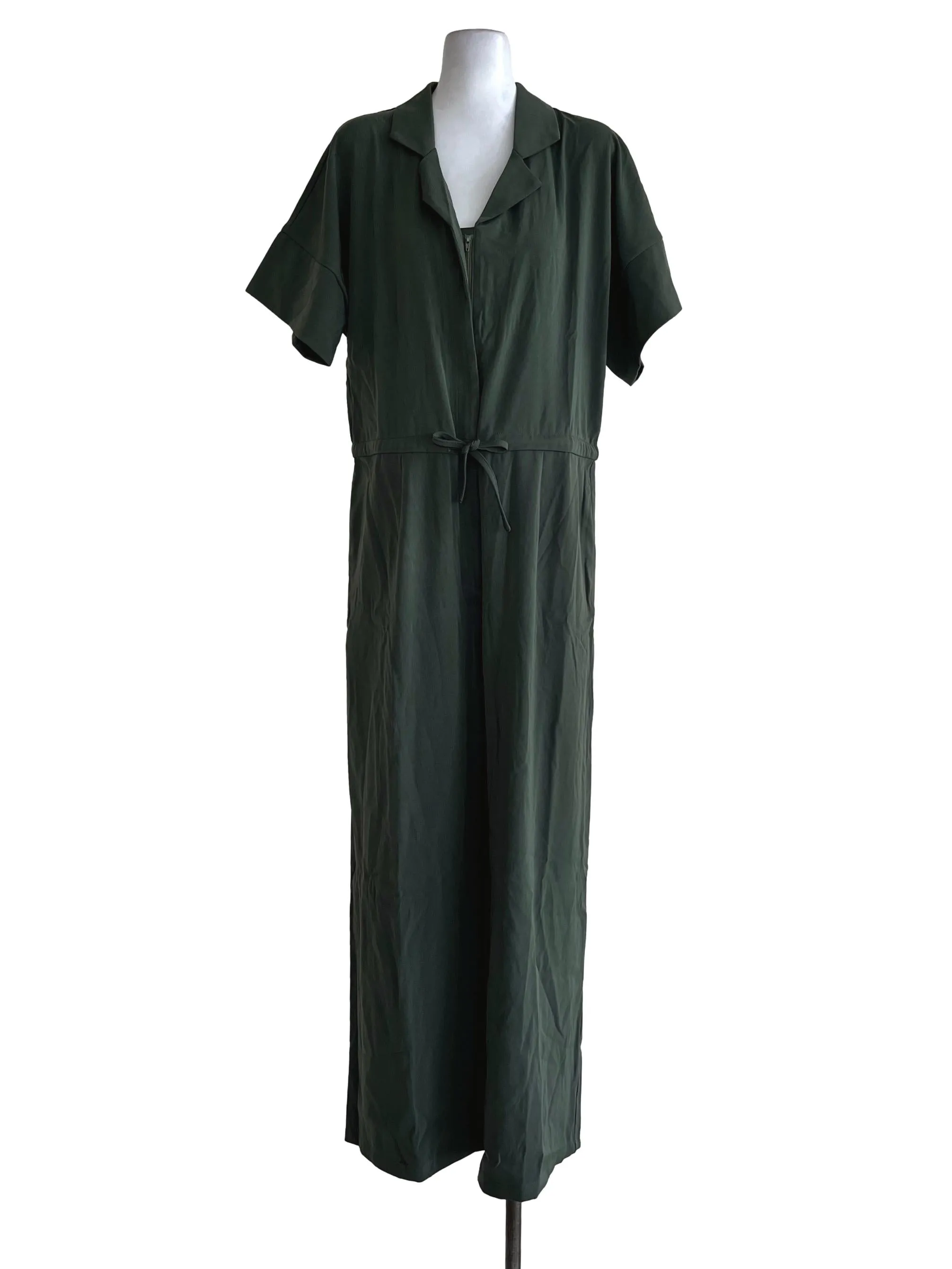Green Plain Jumpsuit