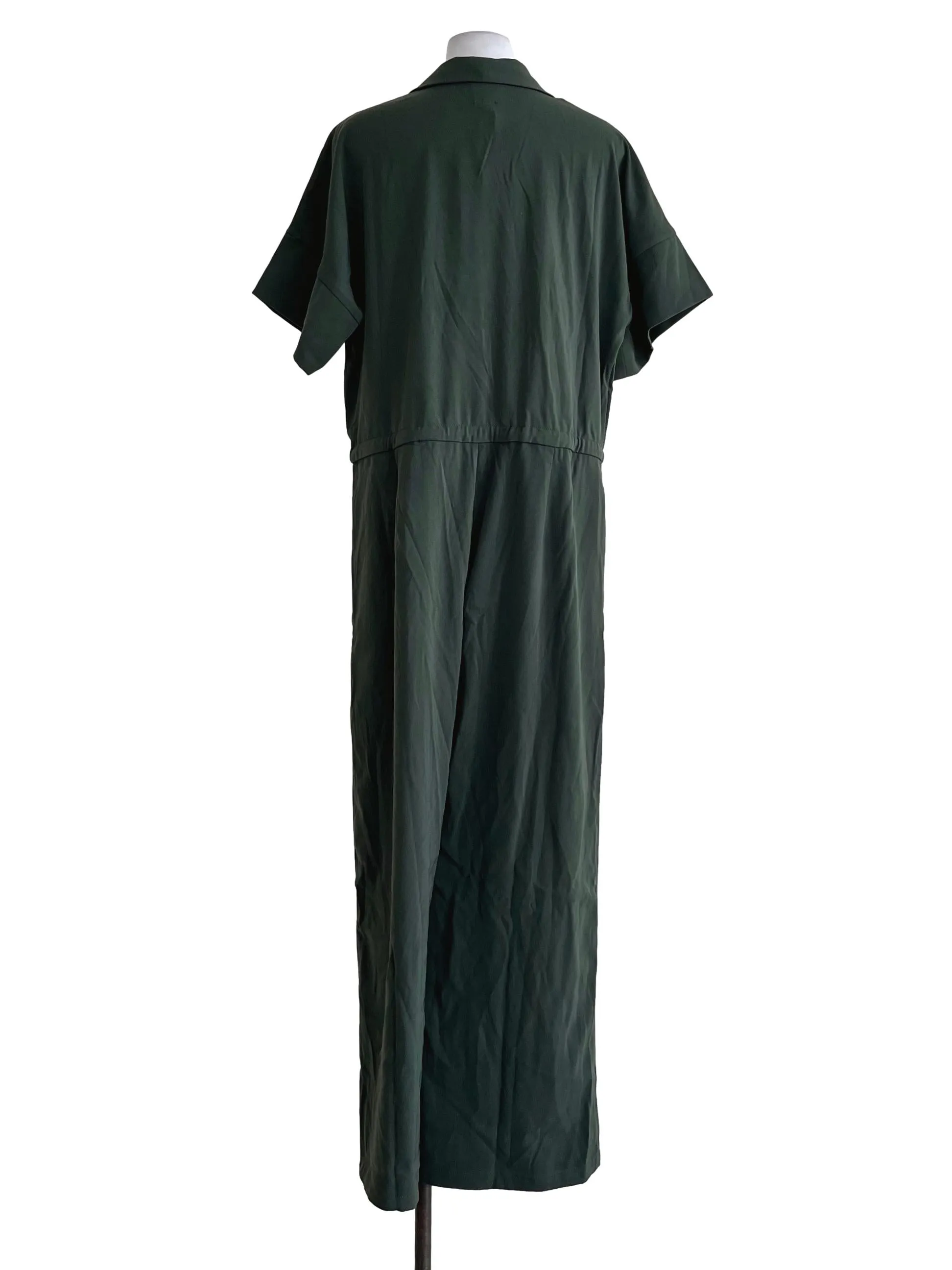 Green Plain Jumpsuit