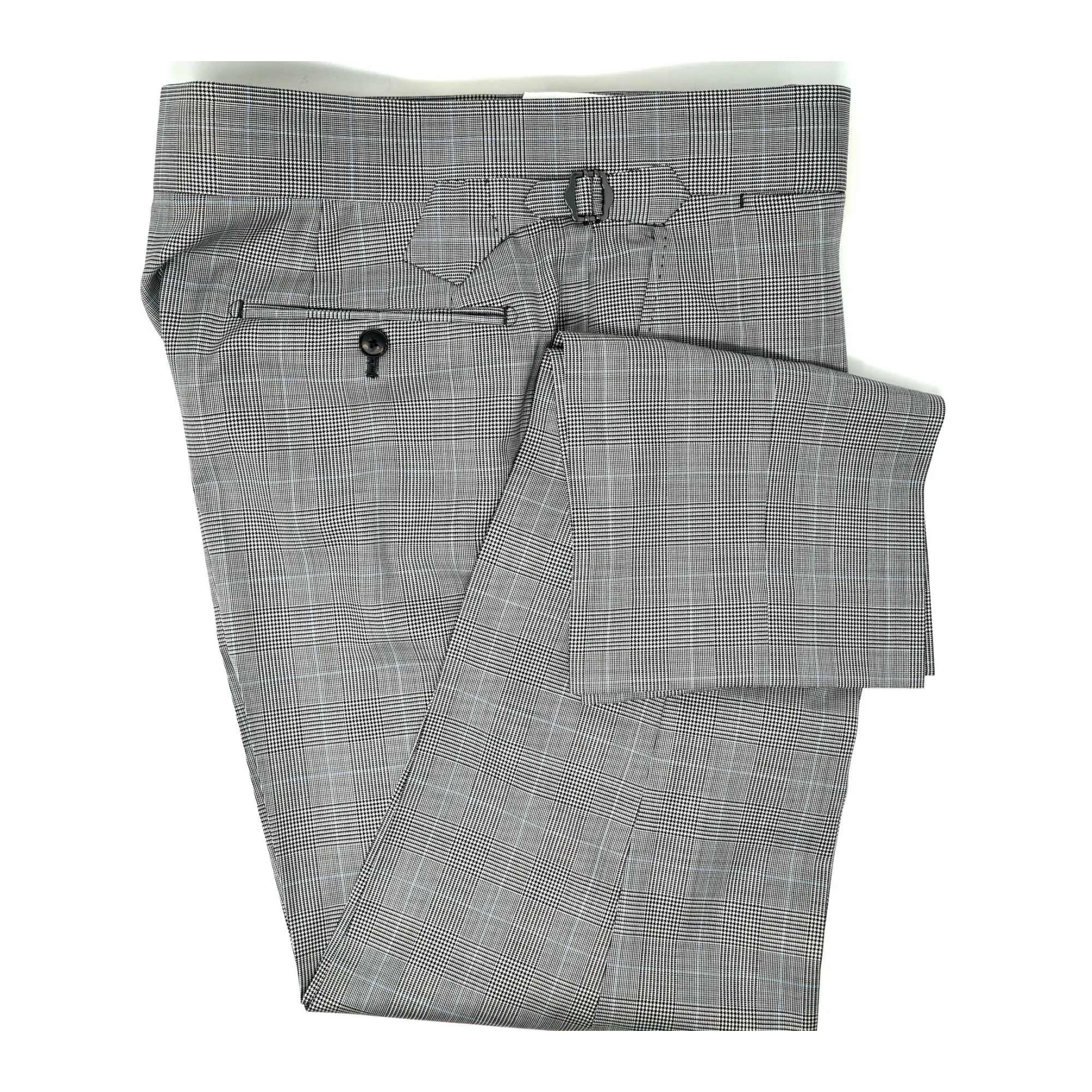 Grey Glenplaid Pale Blue Trousers