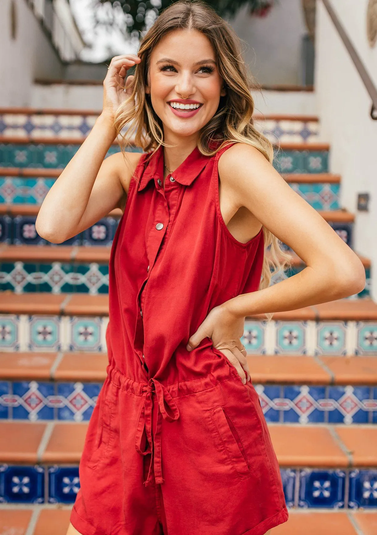 Hayett Snap Front Romper
