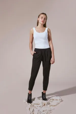 ICHI Kate cropped trouser in black