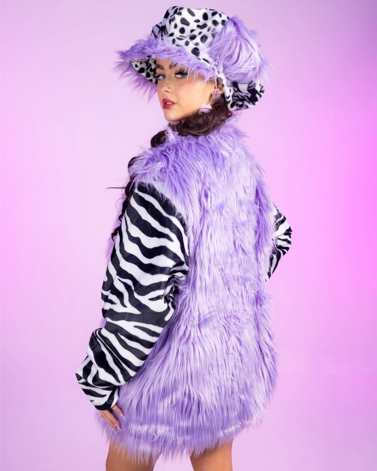 Insomniac Thieves Lavender Fur Jacket