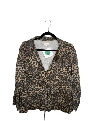 Jacket Utility By Pol In Animal Print, Size: M