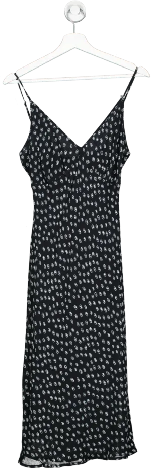 Jasper Conran London Black Printed Shift Dress UK S