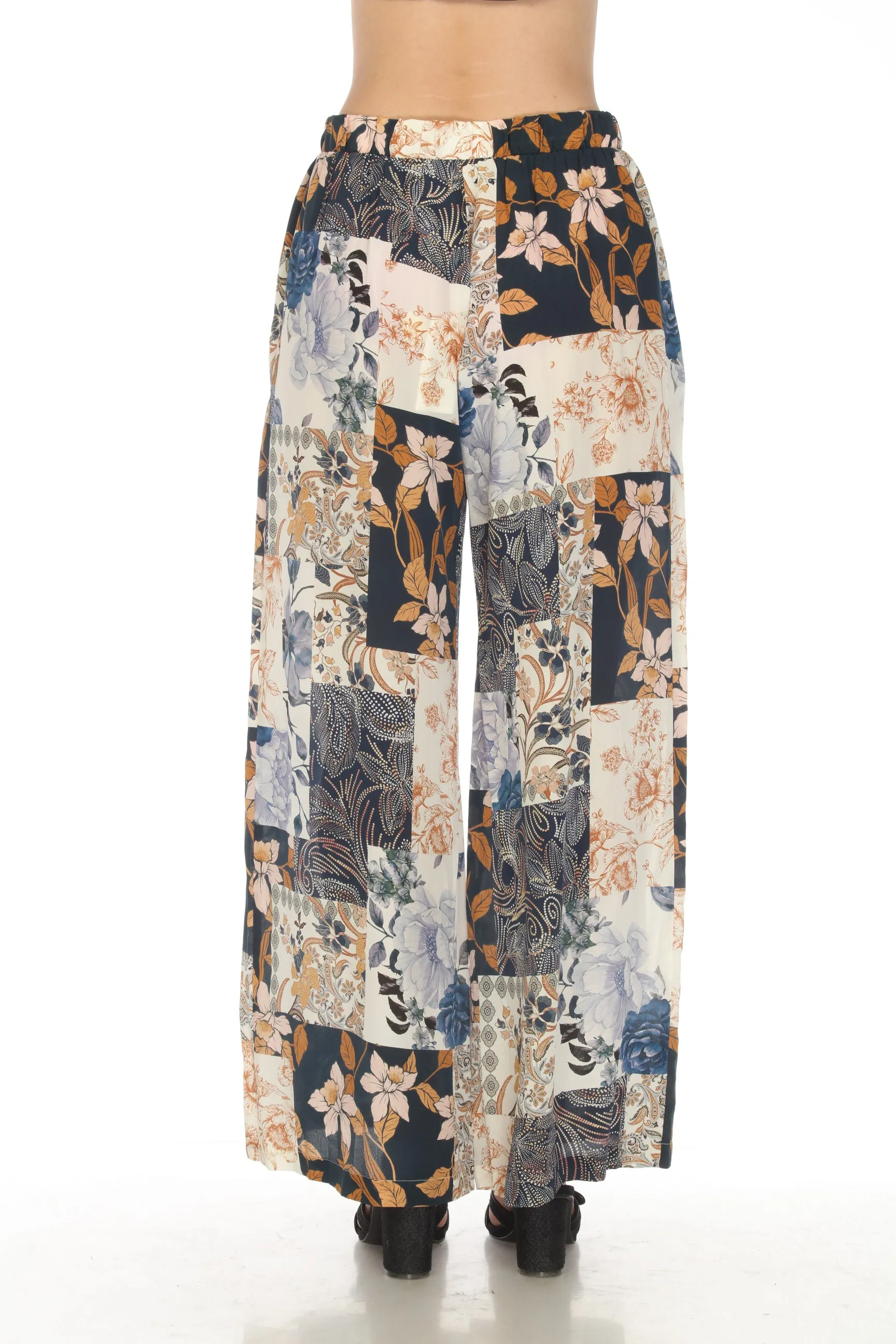 Johnny Was Love Polaris Silk Floral Easy Wide Leg Pants Boho Chic L67322
