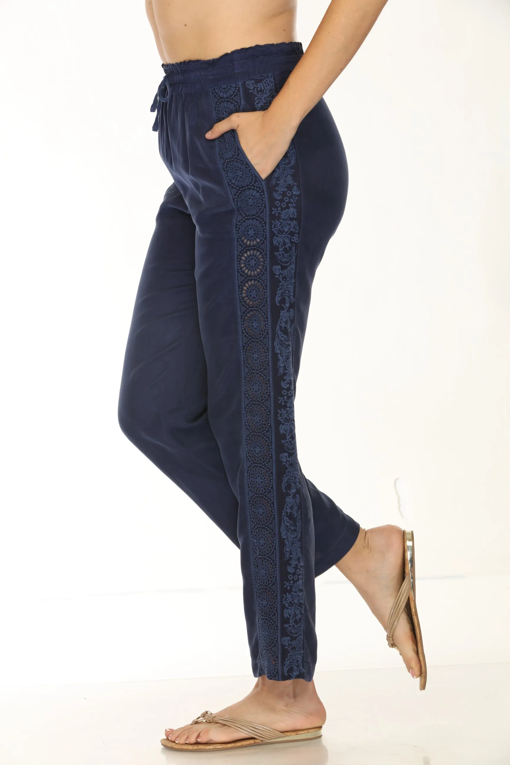 Johnny Was Yverri Embroidered Ankle Pants C64924-E *