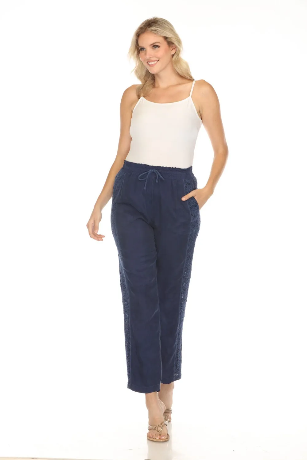 Johnny Was Yverri Embroidered Ankle Pants C64924-E *