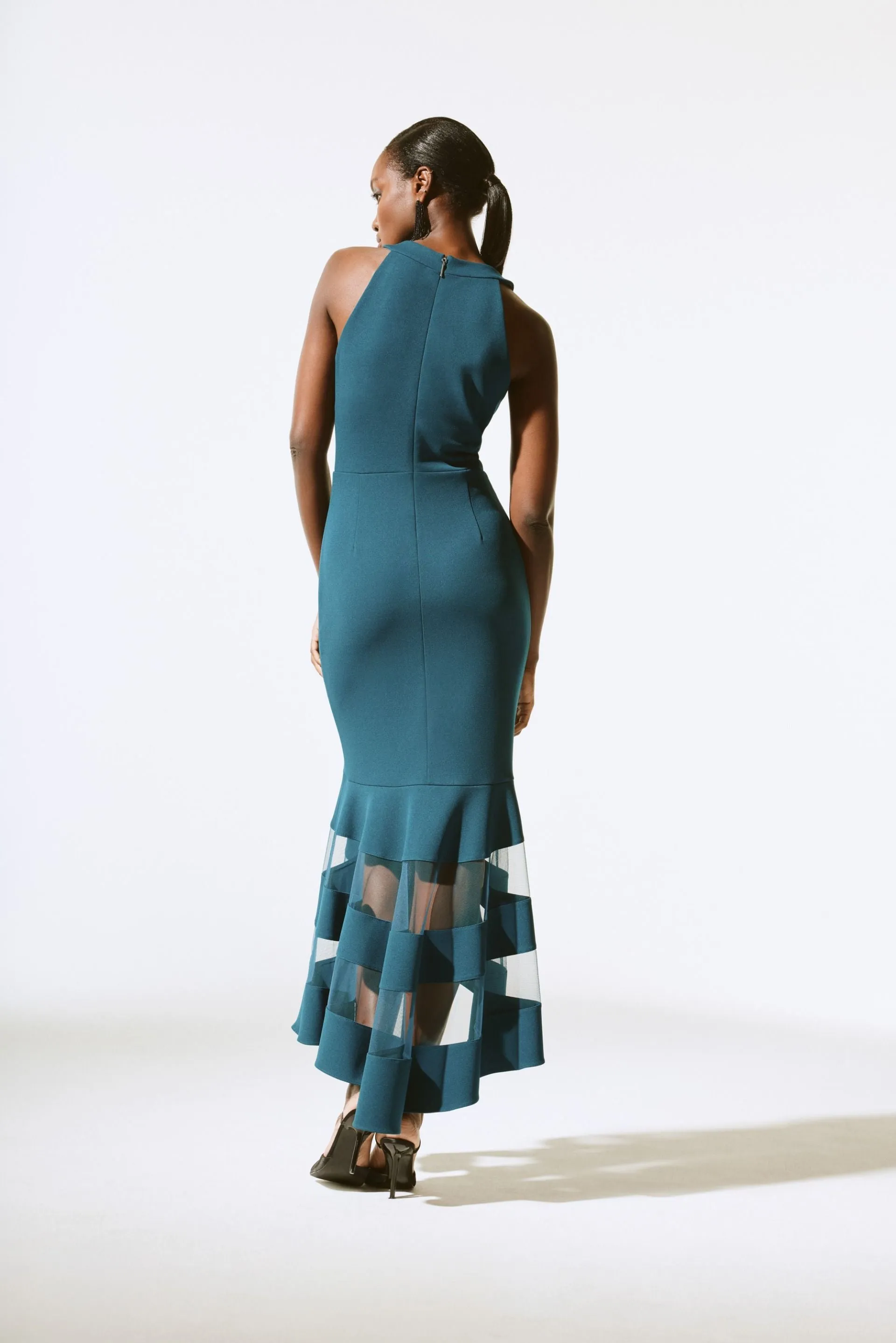 Joseph Ribkoff Twilight Mesh Insert Mermaid Evening Dress 243729
