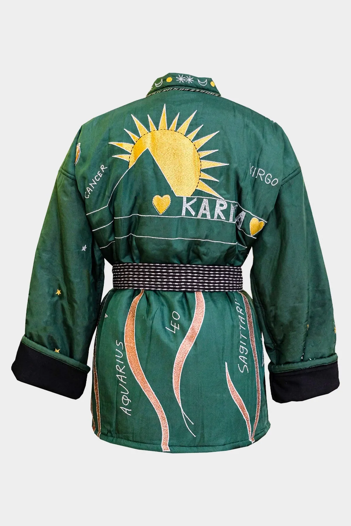 Karma Silk Kimono in Green