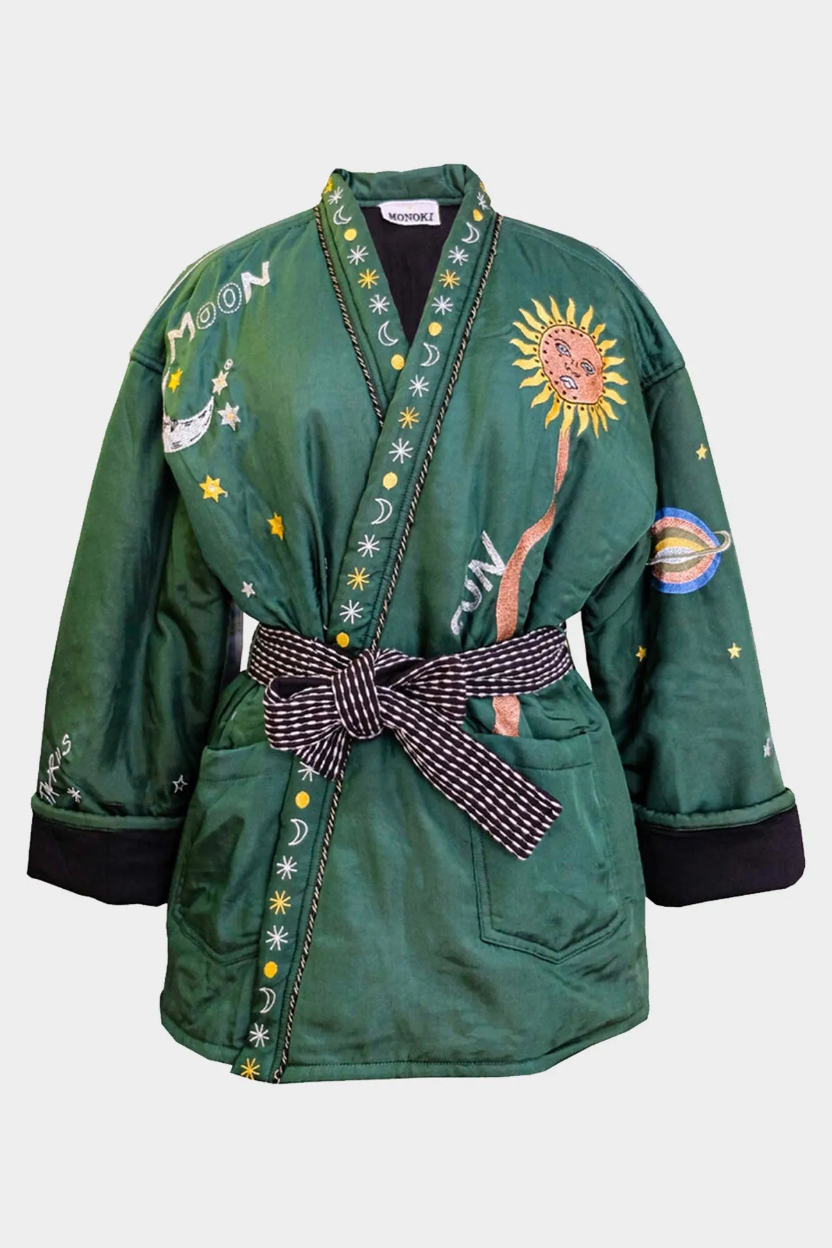 Karma Silk Kimono in Green