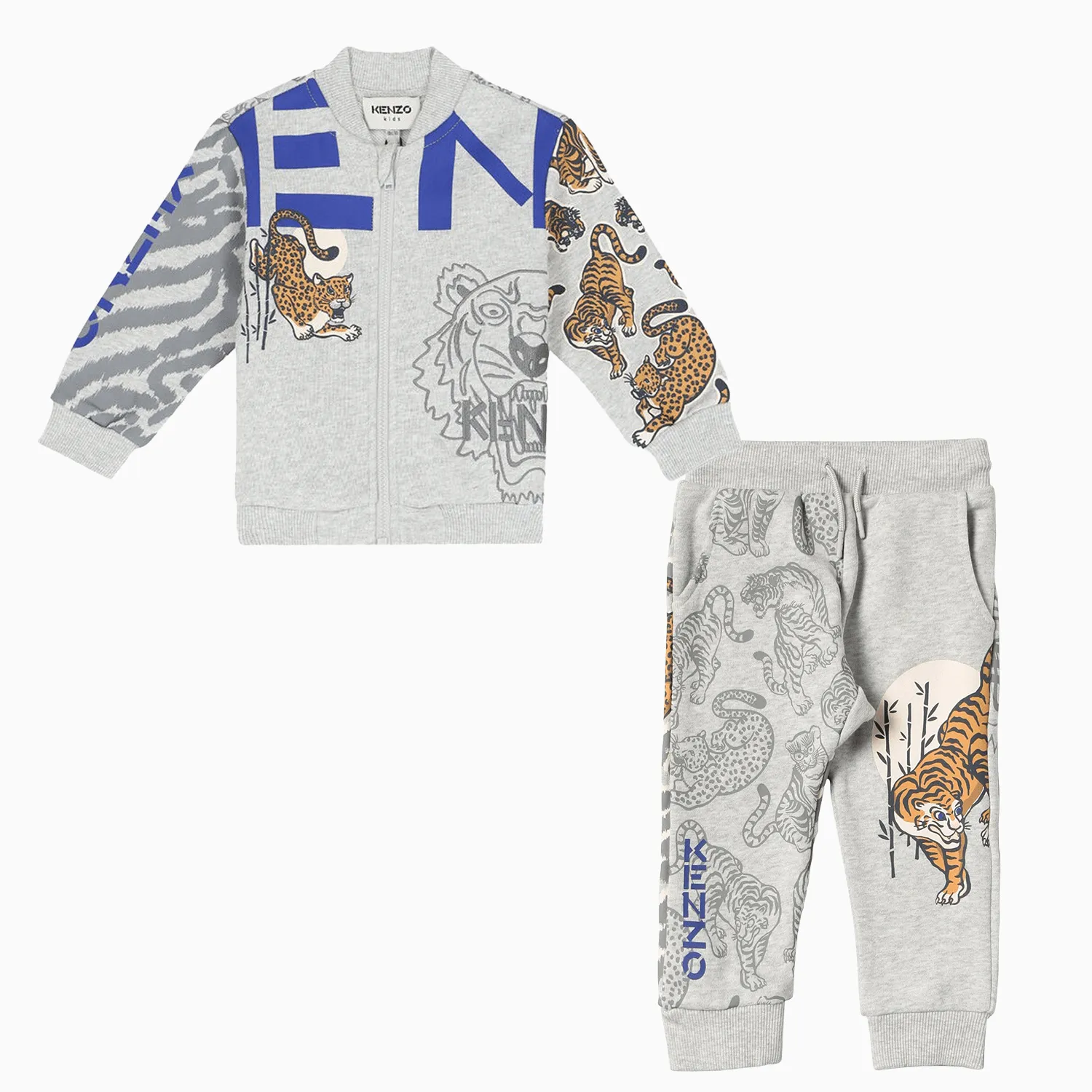 Kid's Tiger Print Cardigan Outfit