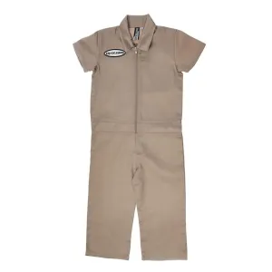 Knuckleheads Kids Khaki Coverall for Boys, Mechanic Halloween Khaki Jumpsuit Costume Baby Outfit