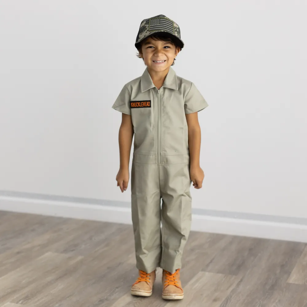 Knuckleheads Light Olive Grease Monkey Coverall