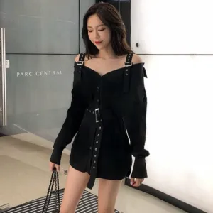 Korean fashion shirt skirt dress  KF2361