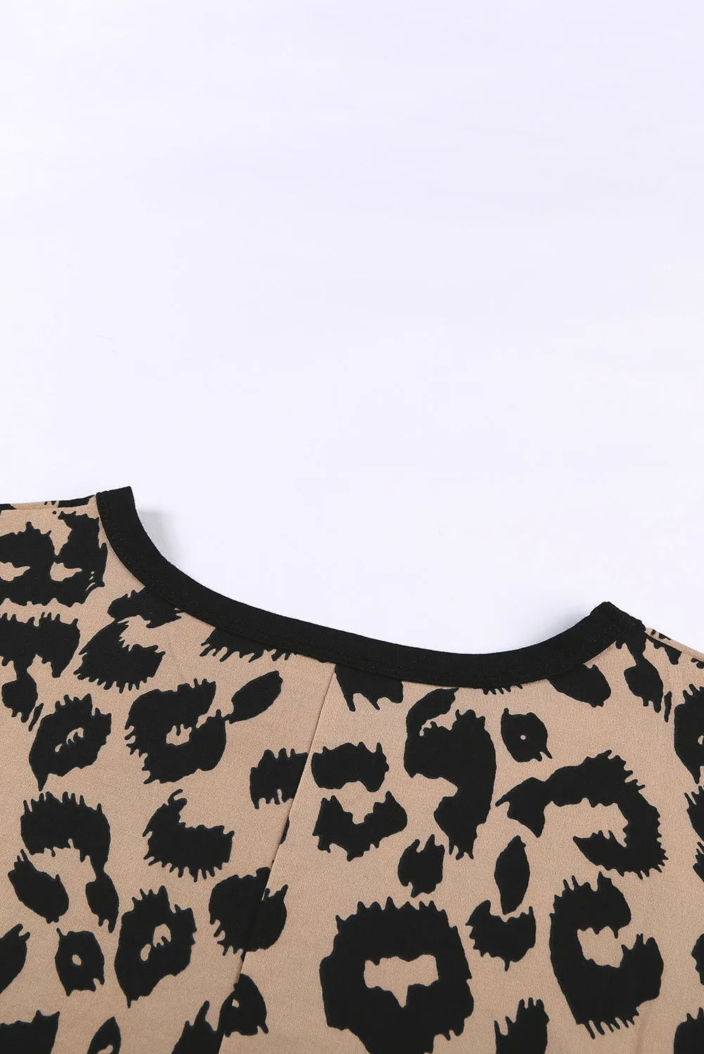 Leopard Print Pocketed T-shirt Mini Dress