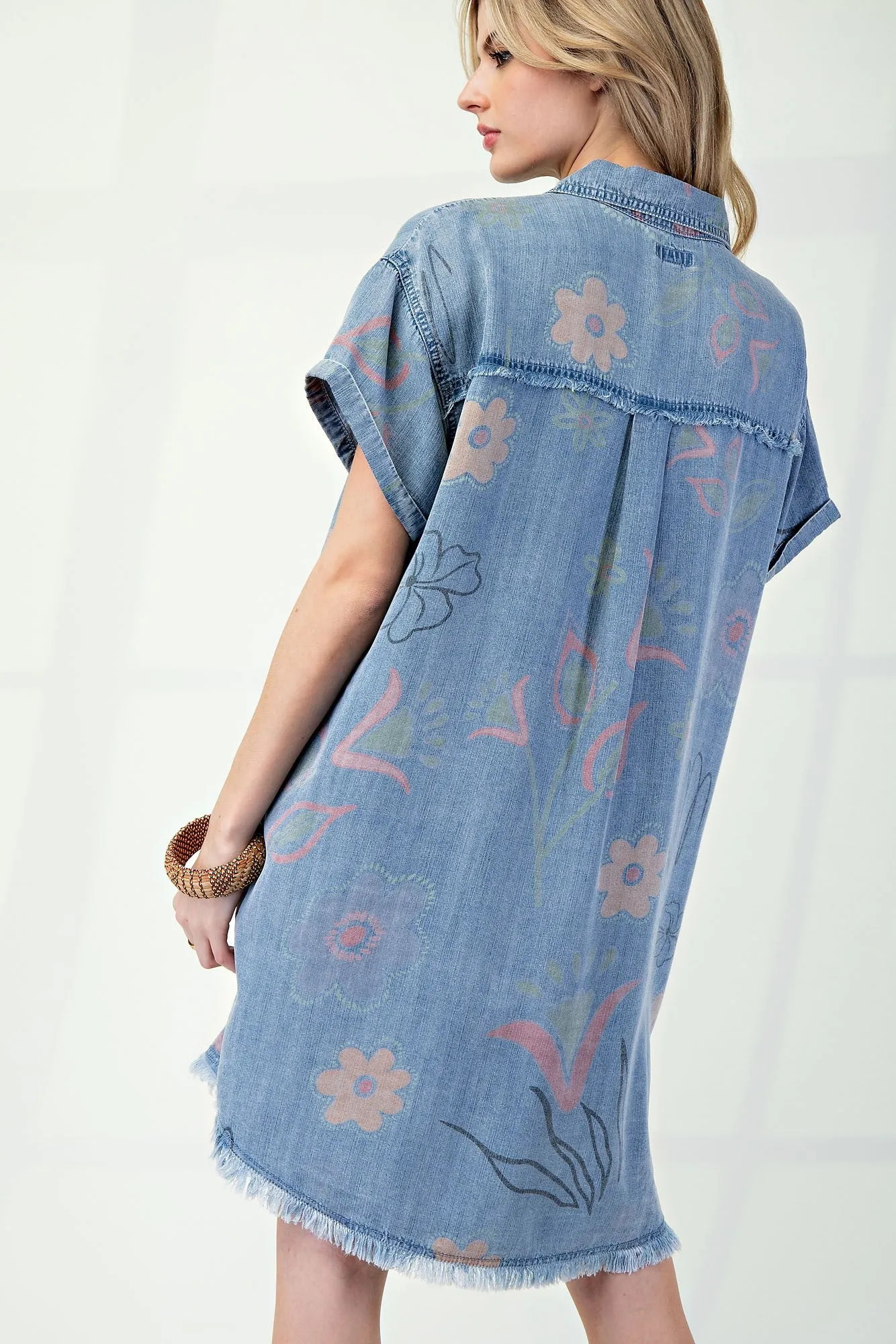 Light Denim Washed Easel Shirt Dress 3/6/25 9683