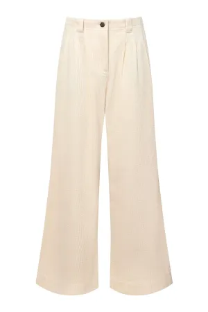 Lola Women's Organic Cotton Corduroy Trousers | Winter White