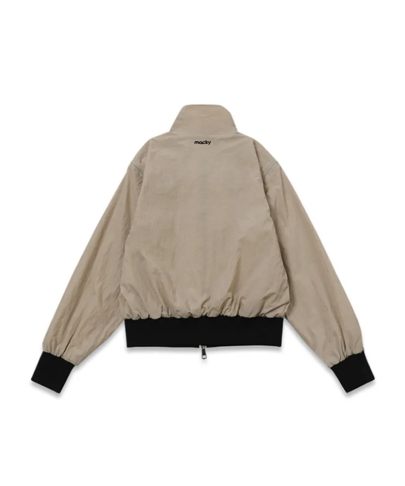 MACKY Golf: Zip-up Vest Windbreaker - Beige