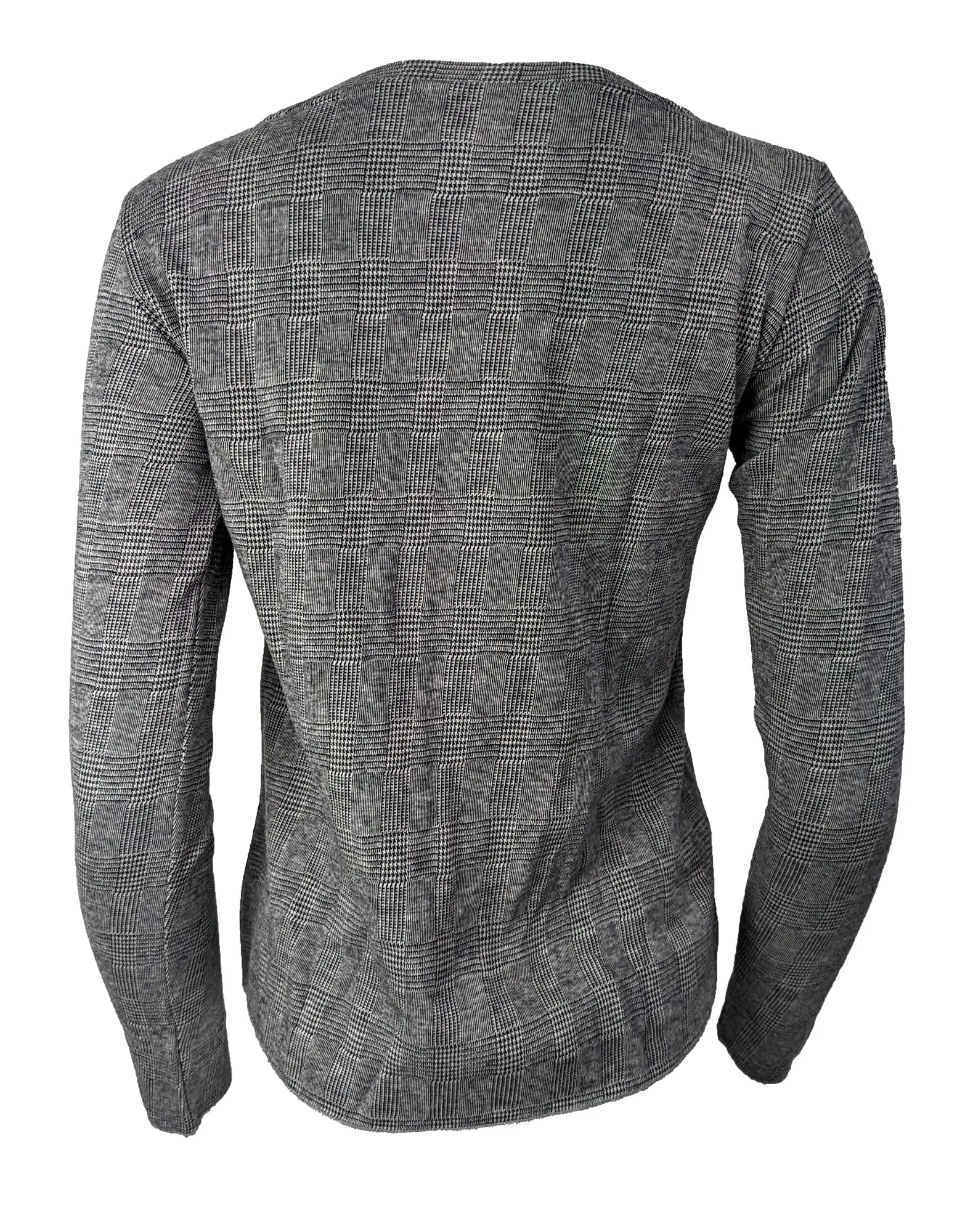 Majestic Filatures Grey Cotton Cashmere Silk Check T-Shirt Size XS NWT