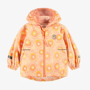 Manteau coupe-vent beige à motifs de soleils, bébé || Beige windbreaker coat with sun all over print, baby