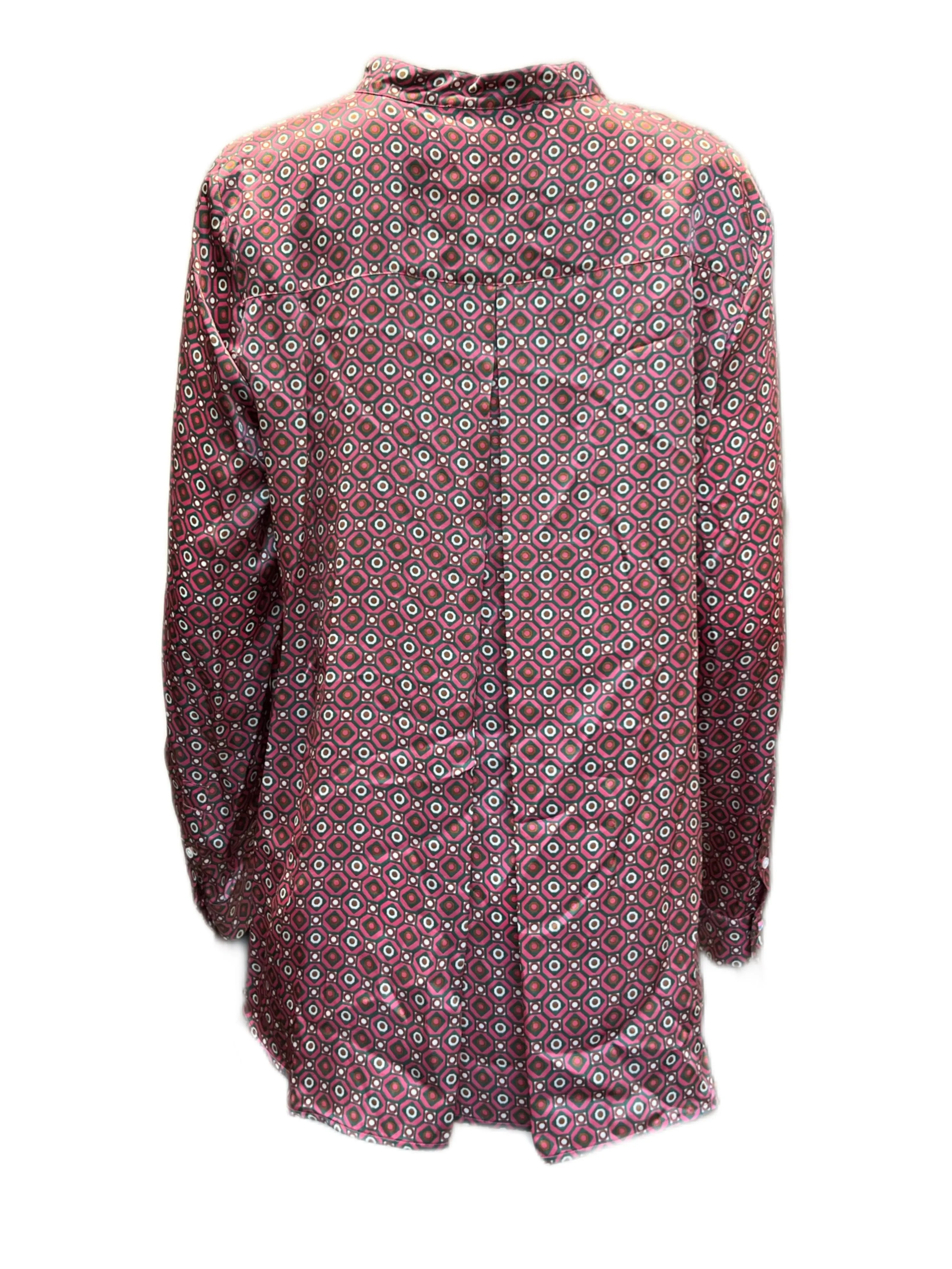 Marella By Max Mara Women's Red Adda Silk Blouse Size 14 NWT