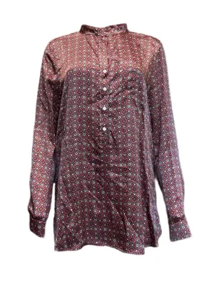 Marella By Max Mara Women's Red Adda Silk Blouse Size 14 NWT