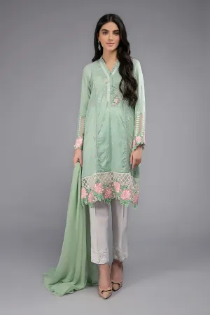 Maria B Eid Dress in Light Green Color #M9038