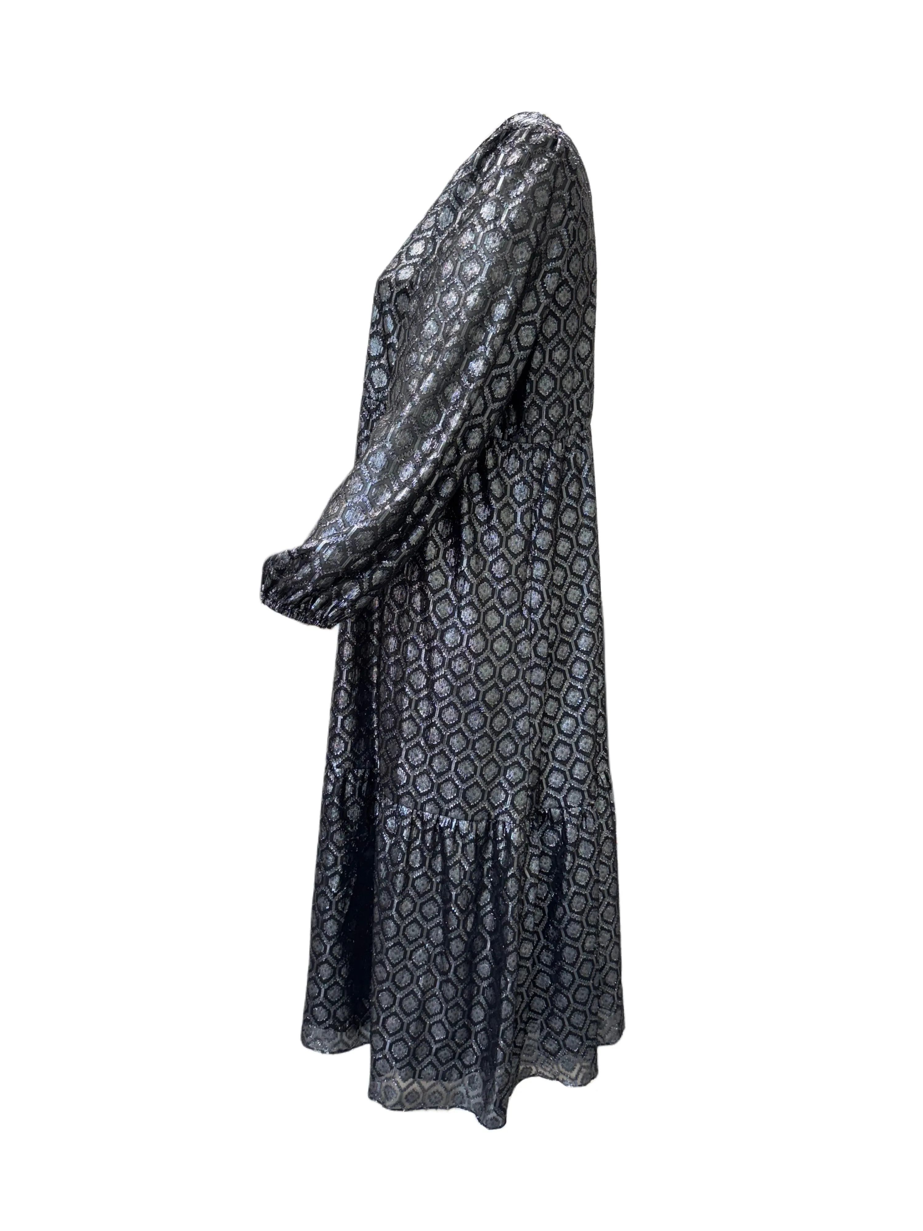 Marina Rinaldi Women's Silver Distanza Shift Dress NWT