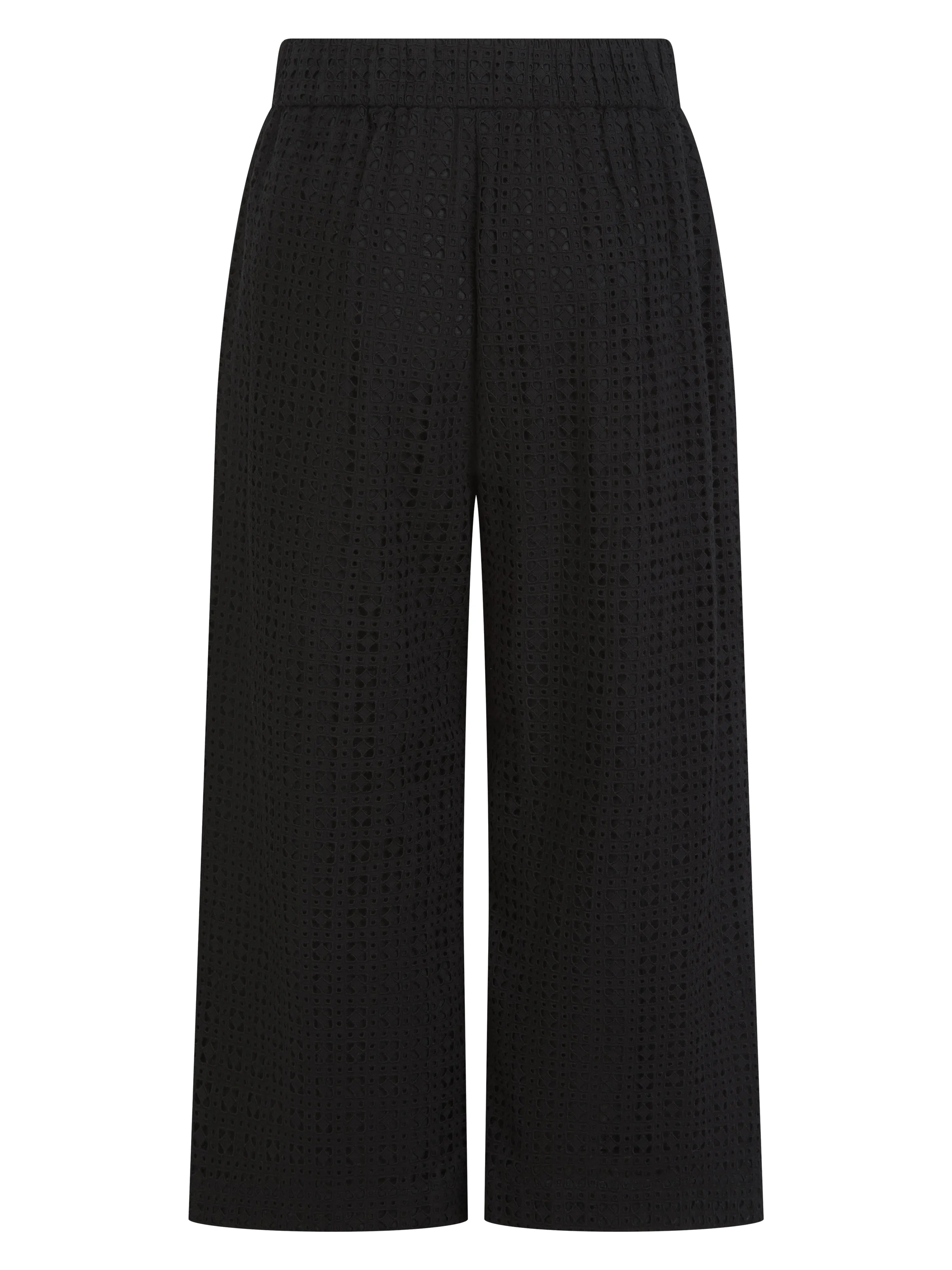 Marybeth Broderie Trousers - Black