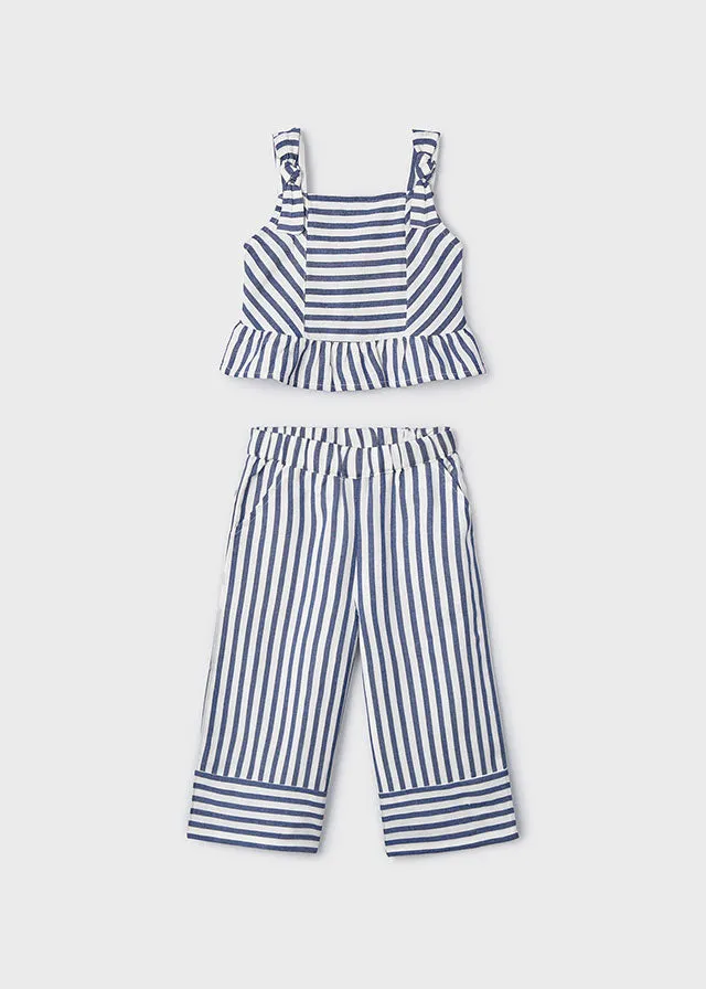 Mayoral 3539 Ink Stripe Long Trouser Set In Stock Now