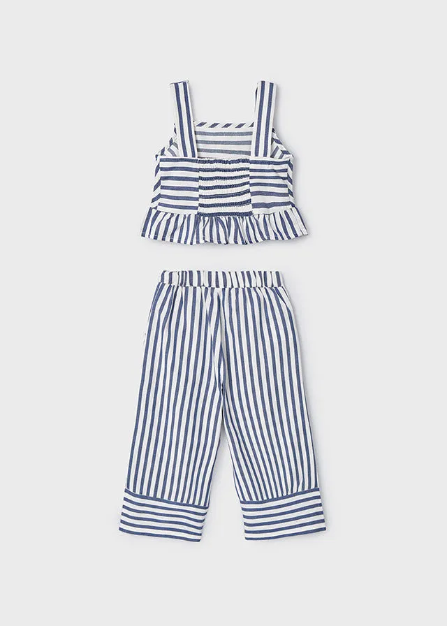 Mayoral 3539 Ink Stripe Long Trouser Set In Stock Now