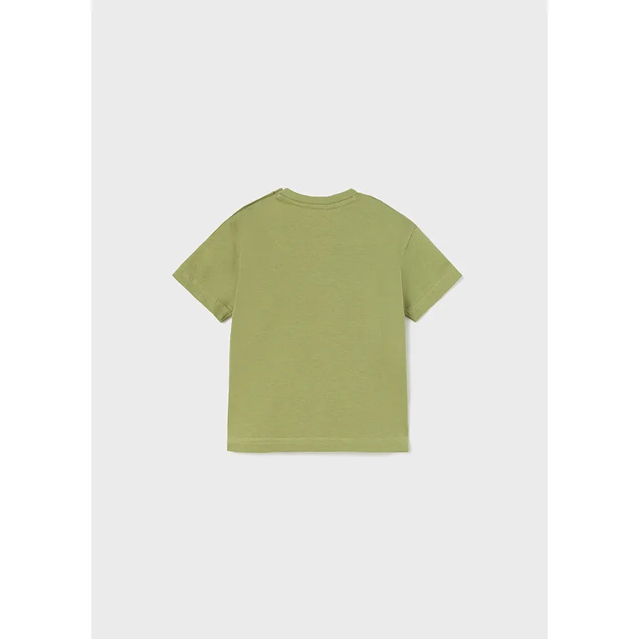 Mayoral Jungle Green Cotton Print Tee